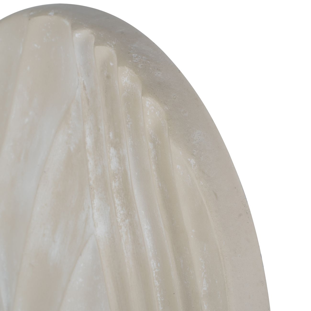 White Ecomix Textured Disc Wall Art Small